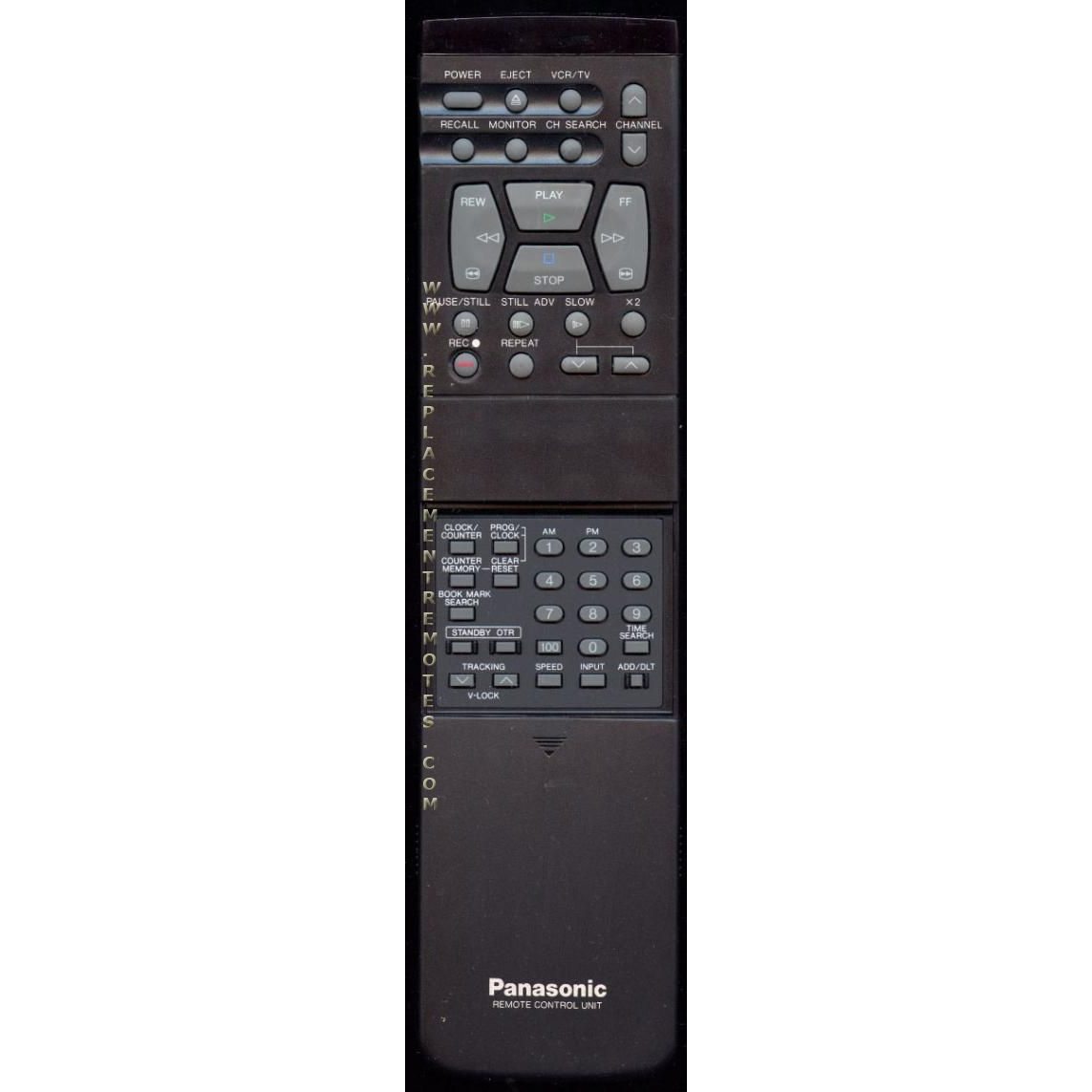 Panasonic VSQS1047 VCR Remote Control