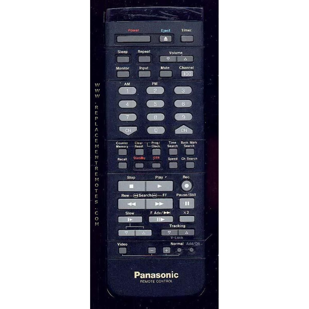 Panasonic VSQS1227 TV/VCR Remote Control
