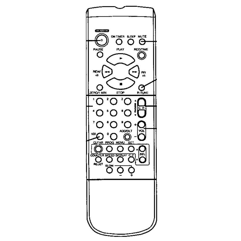 Panasonic VSQS1437 TV/VCR Remote Control