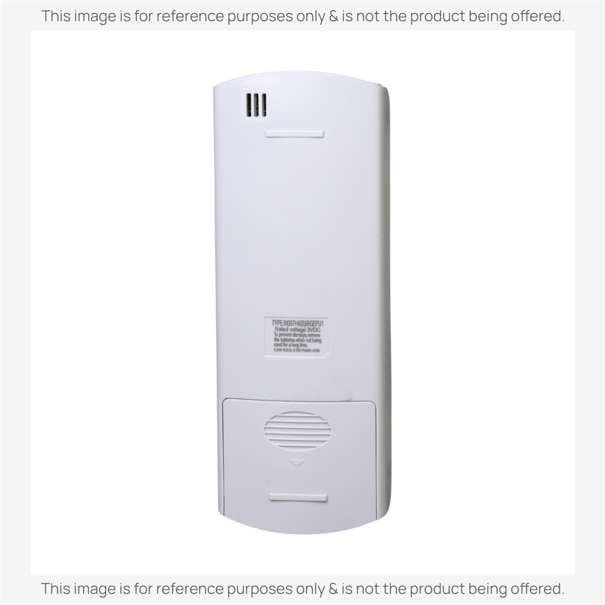 Anderic KTN828 universal air conditioner remote control back view showing battery compartment and model label