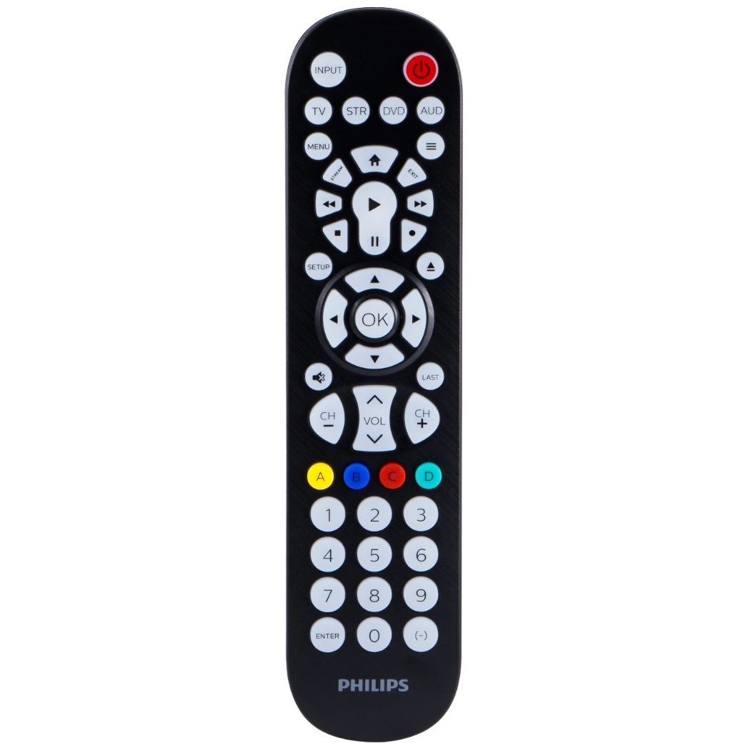 Control remoto universal Philips 008-00-0484 Elite con retroiluminación para 4 dispositivos 