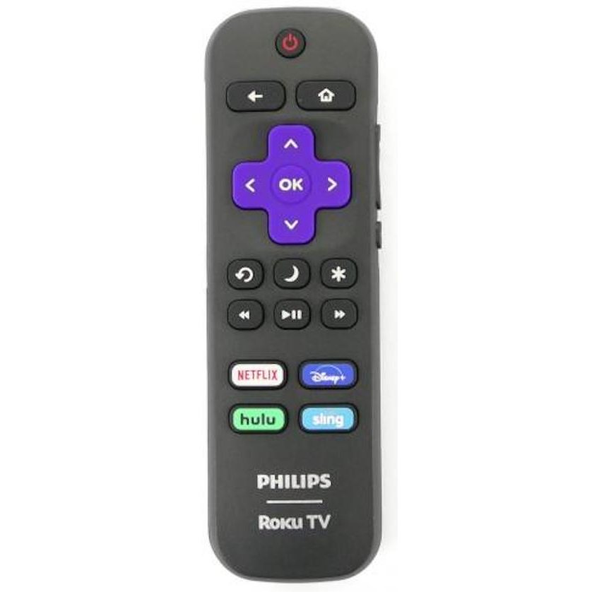 Philips 06518W21PH08XS Roku TV Remote Control - Netflix, Disney, Hulu, Sling - 06-518W21-PH08XS