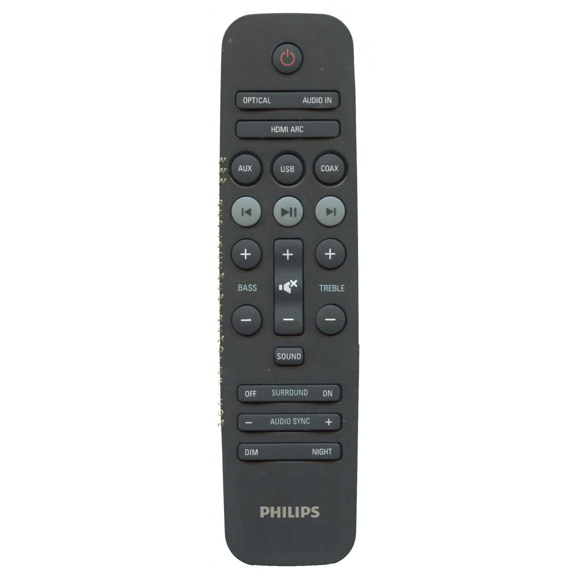 Control remoto para barra de sonido Philips 996580000772 - HTL2153B/F7, HTL2163B/F7