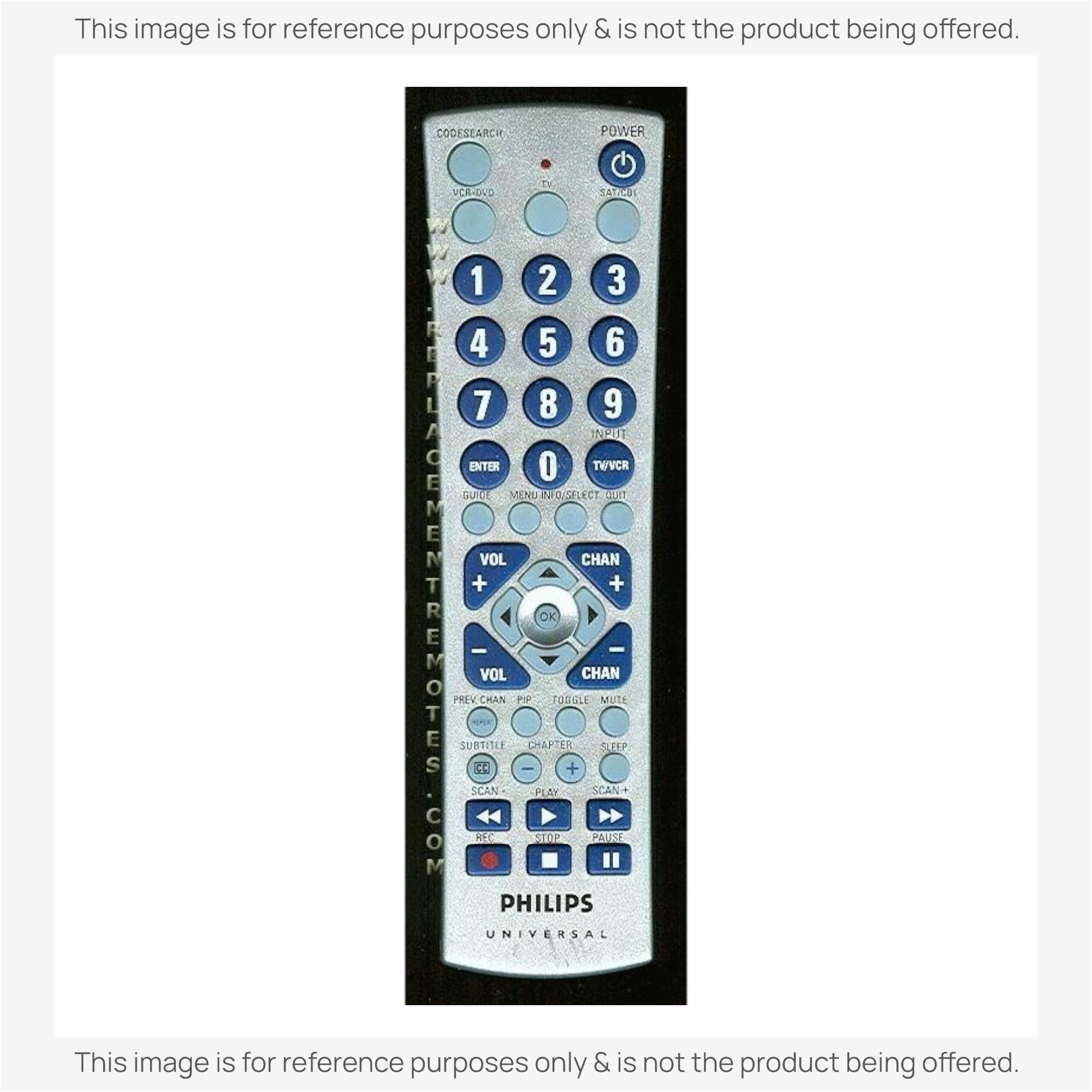 Sustituto para el mando a distancia universal de 3 dispositivos Philips CL032 [RRU401]