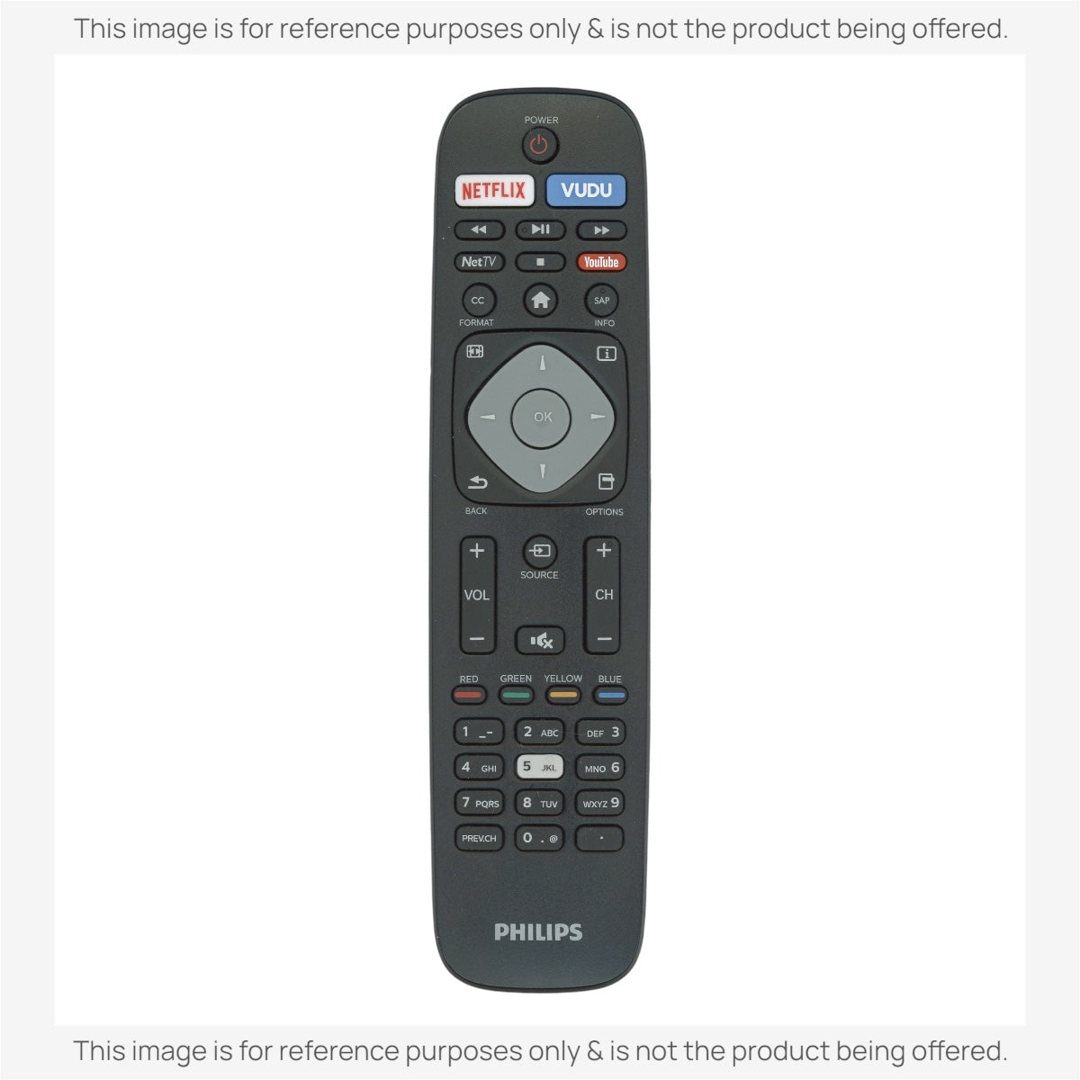Substitute for Philips NH500UP Smart TV Remote Control NH500UW [URMT41JHG003]