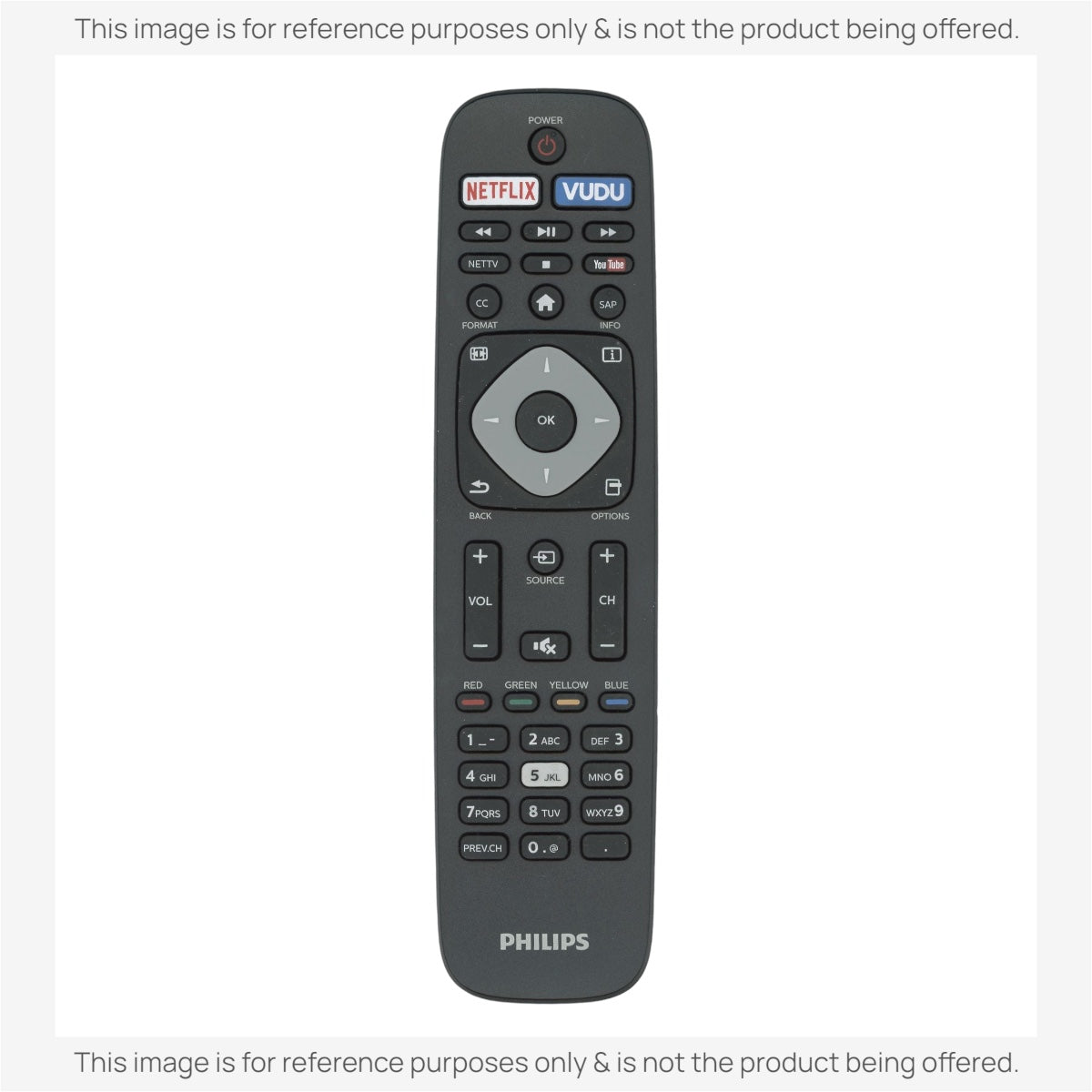 Substitute for Philips NH500UP Smart TV Remote Control NH500UW [URMT41JHG003]