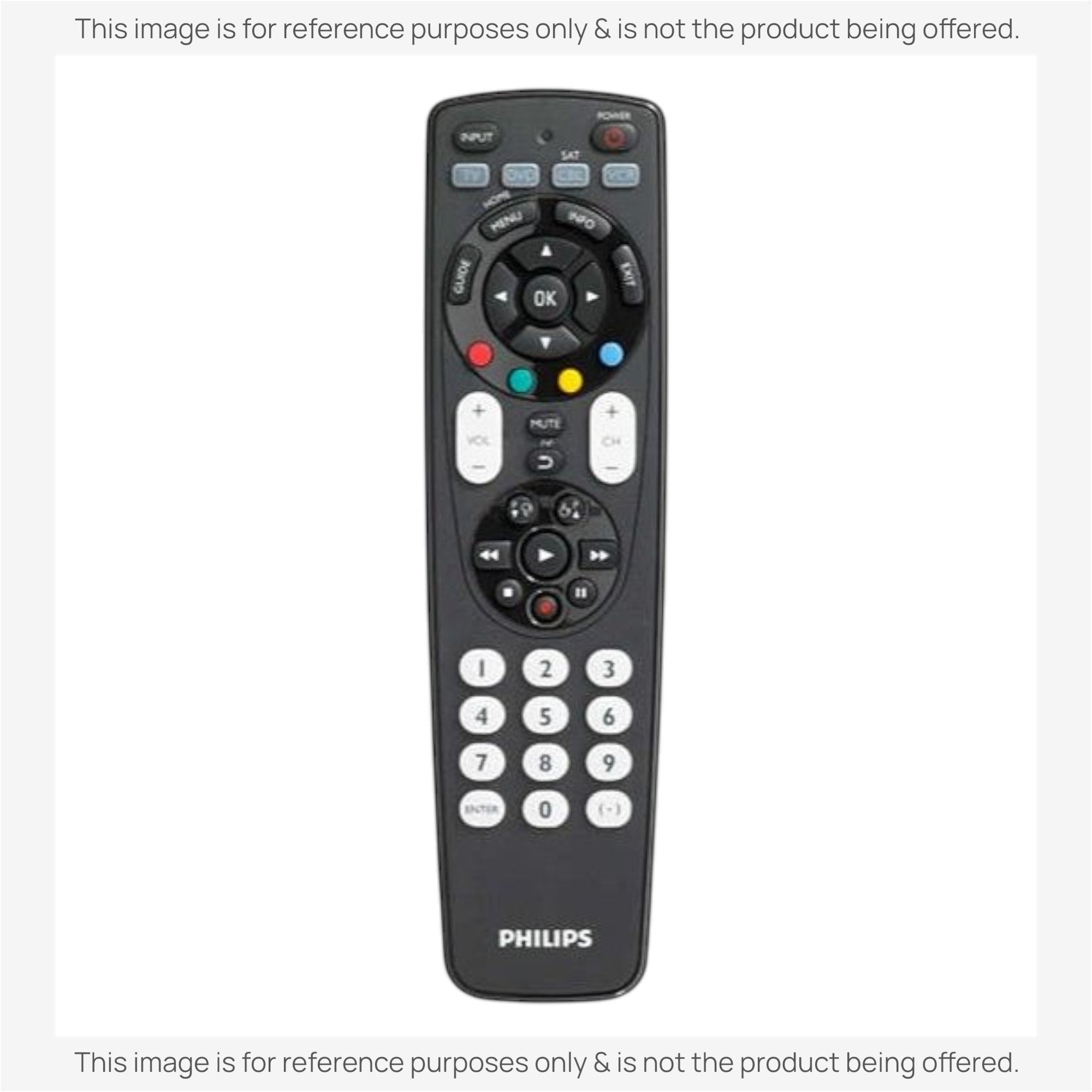 Sustituto para el mando a distancia universal de 4 dispositivos Philips SRP4004WM/17 [RRU401]
