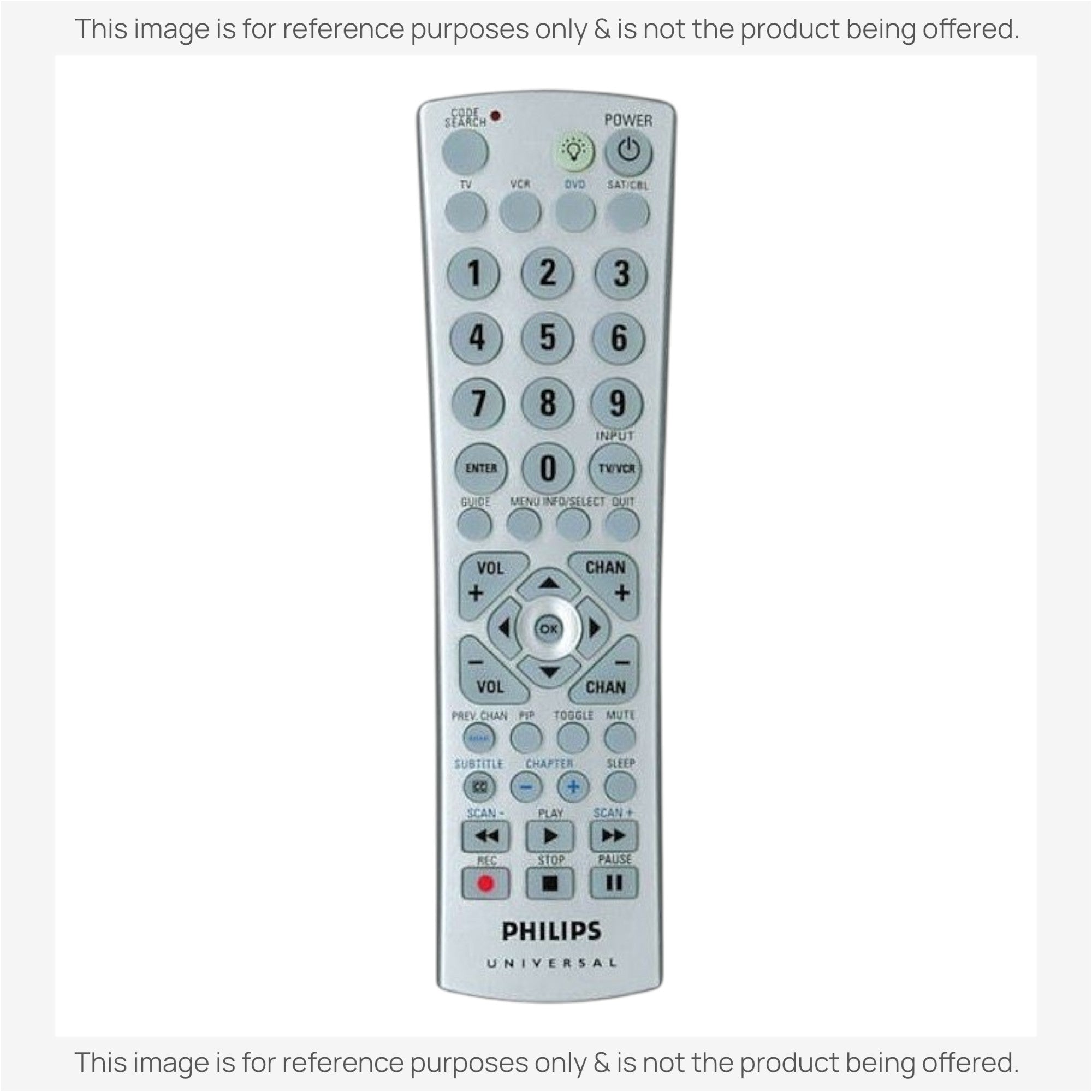 Sustituto para el mando a distancia universal Philips SRU2040/17 de 4 dispositivos [RRU401]