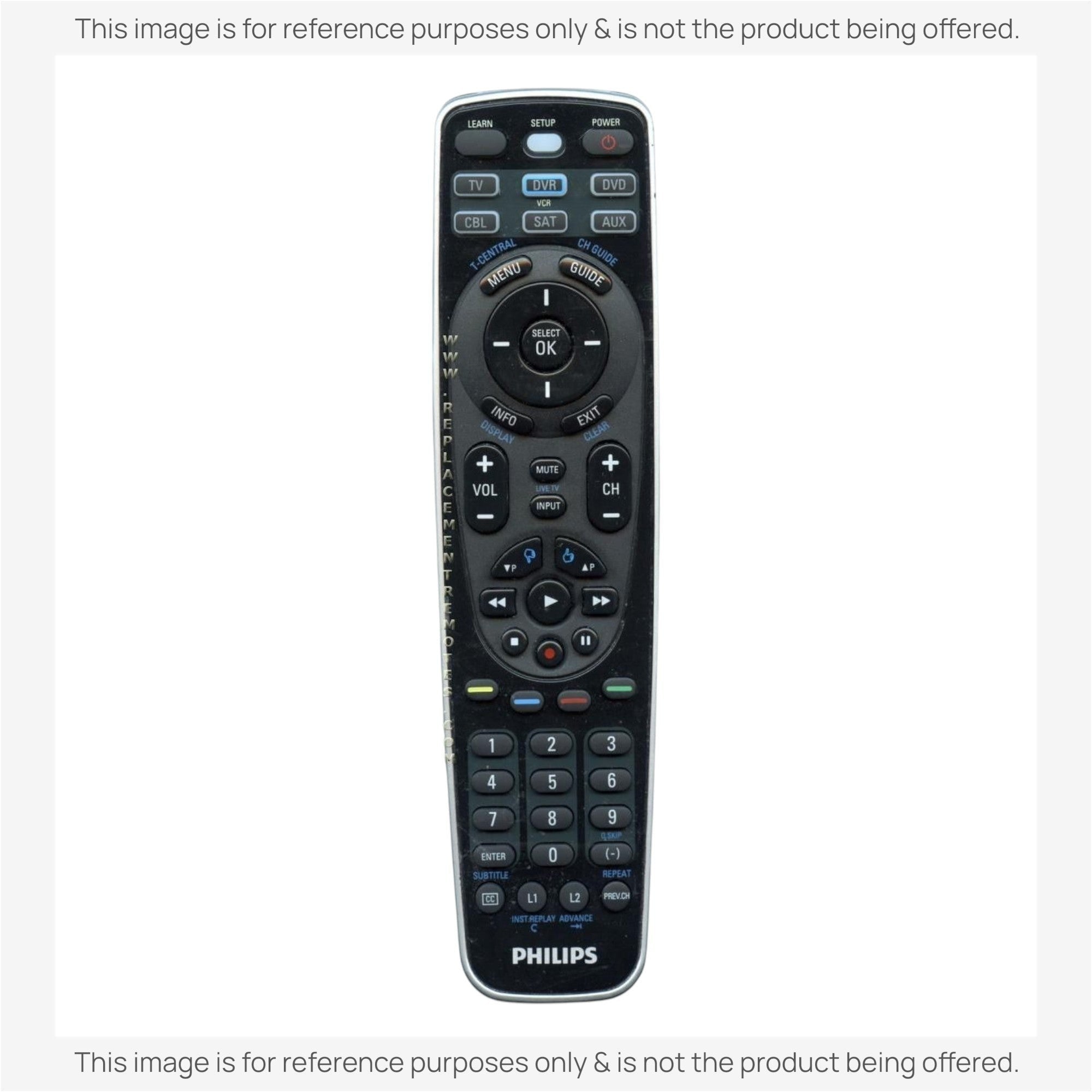 Télécommande universelle avancée Philips SRU5106/27 de remplacement [RRU401]