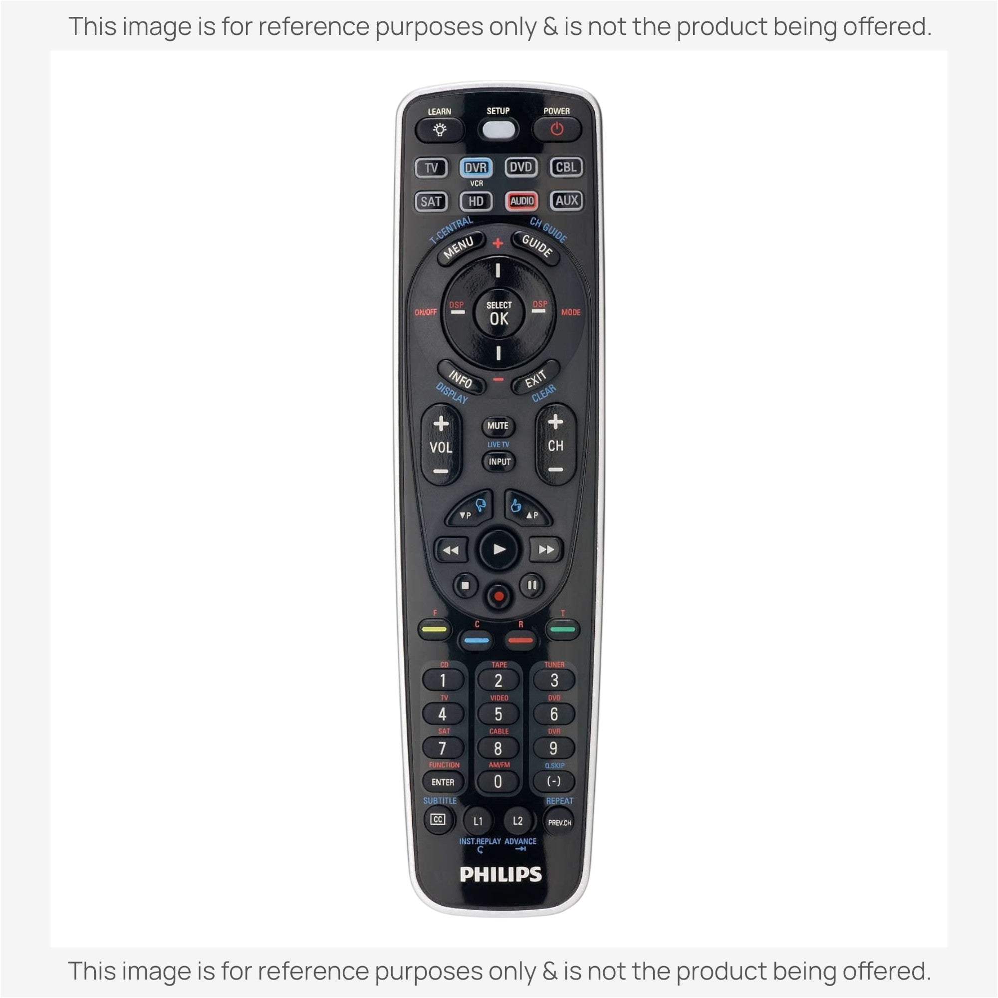 Sustituto para el Control Remoto Universal Avanzado Philips SRU5108/27 [RRU401]