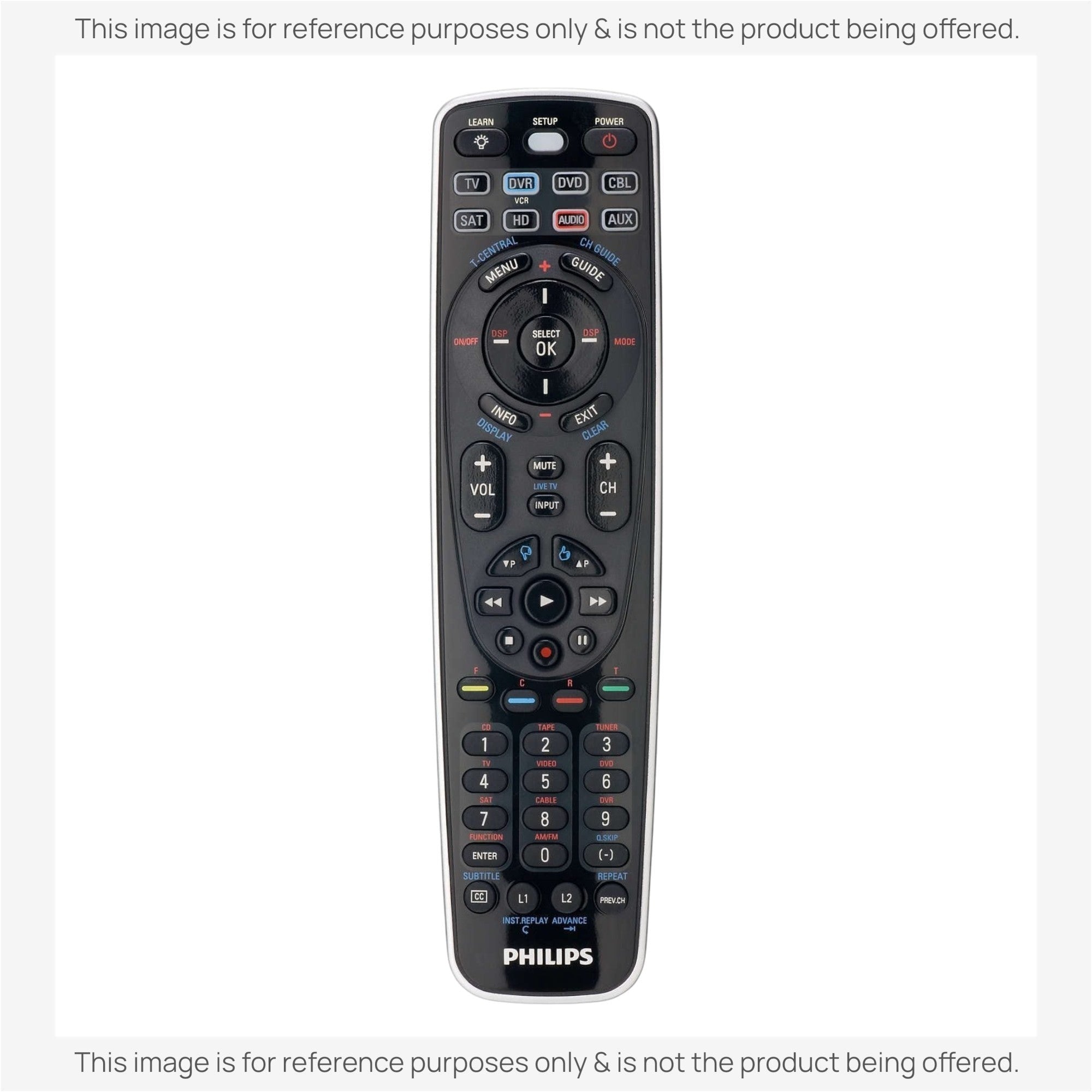 Télécommande universelle avancée Philips SRU5108/27 de remplacement [RRU401]