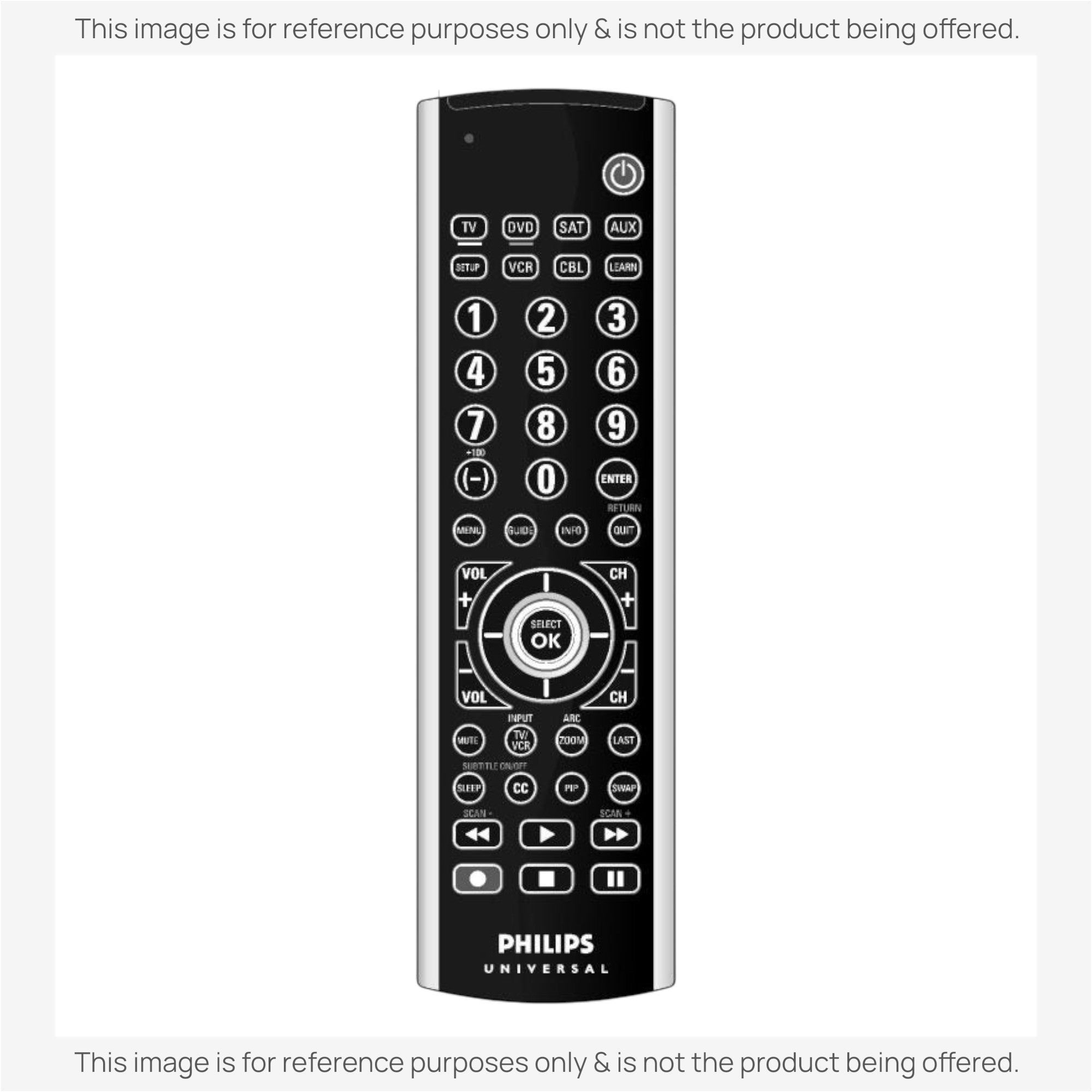 Télécommande universelle avancée Philips SRU6061/37 de remplacement [RRU401]