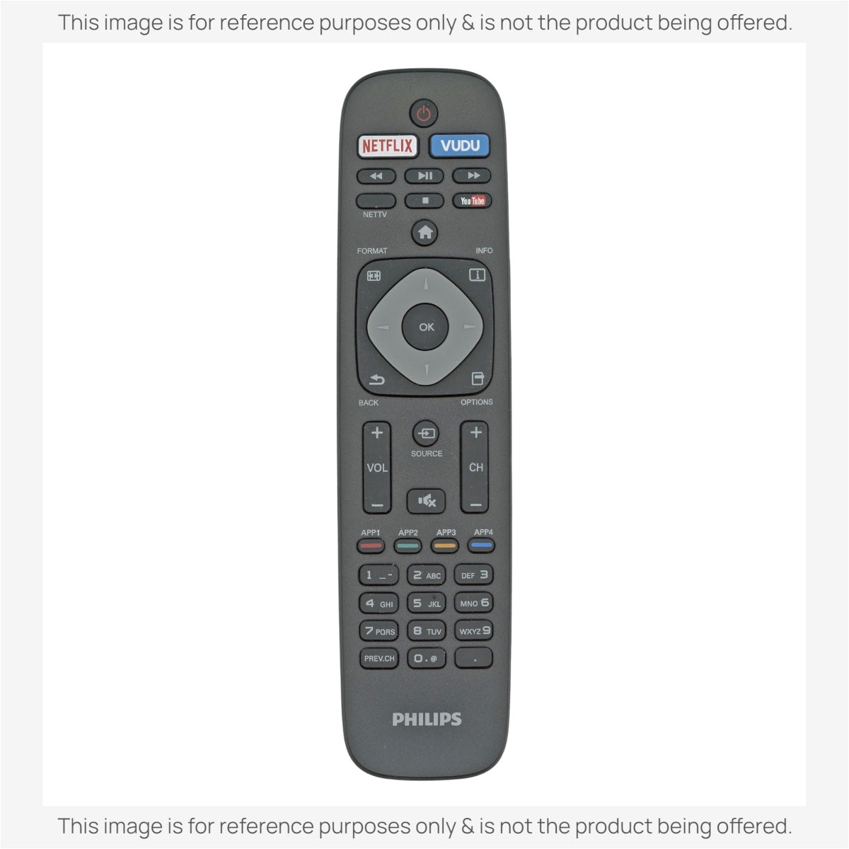 Substitute for Philips URMT41JHG010 TV Remote Control [URMT41JHG003]