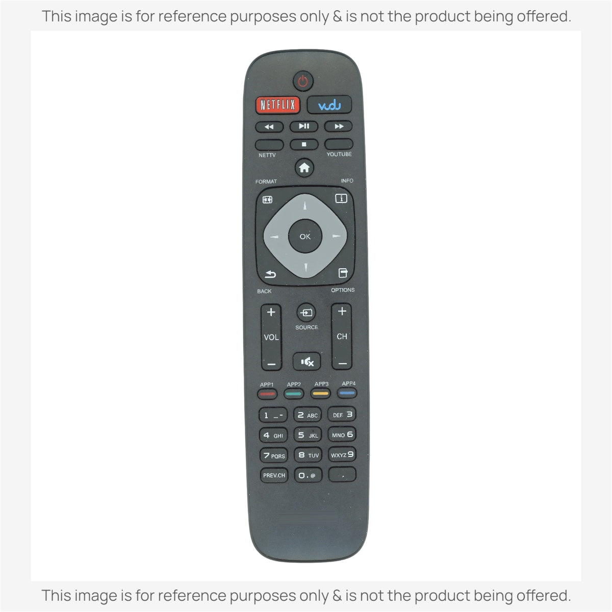 Substitute for Philips URMT41JHG012 2017 SMART TV Remote Control [URMT41JHG003]