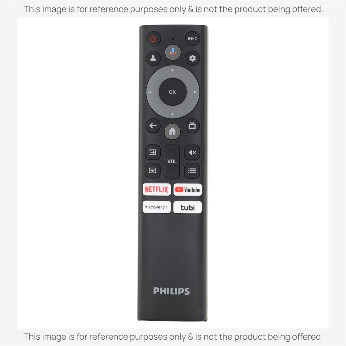Substitute for Philips RC860G Google Android TV Remote Control with Voice | 7000 Series [Philips HS-8AD]
