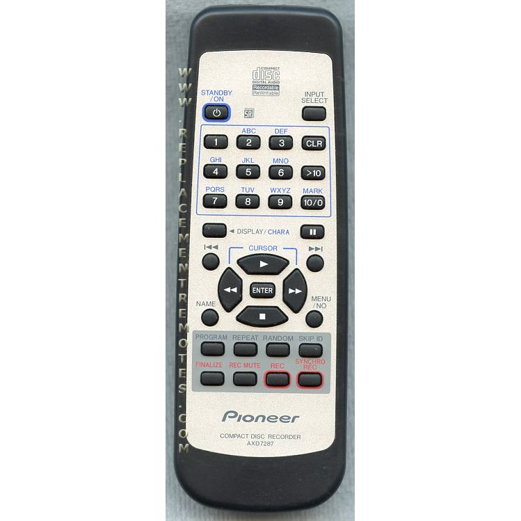 Pioneer AXD7287 CD Remote Control