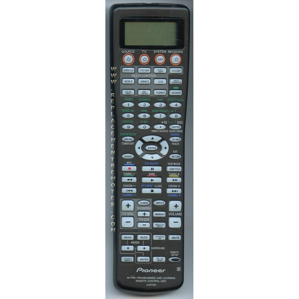 Control remoto del receptor Pioneer AXD7325