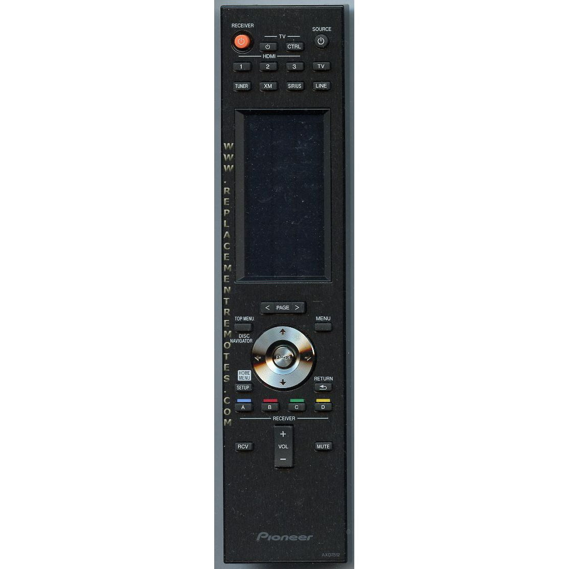 Télécommande du récepteur Pioneer AXD7512
