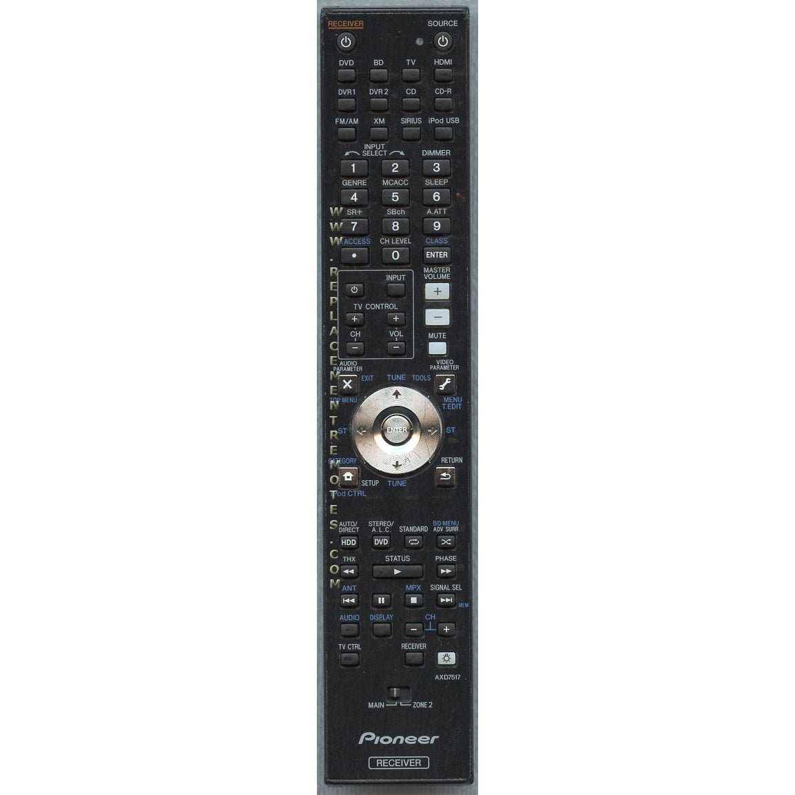 Télécommande Pioneer AXD7651 - Occasion Très Bon état Pour Appareils Audio