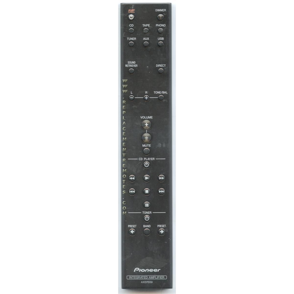 Télécommande audio pour amplificateur intégré Pioneer AXD7559 - AXD7559