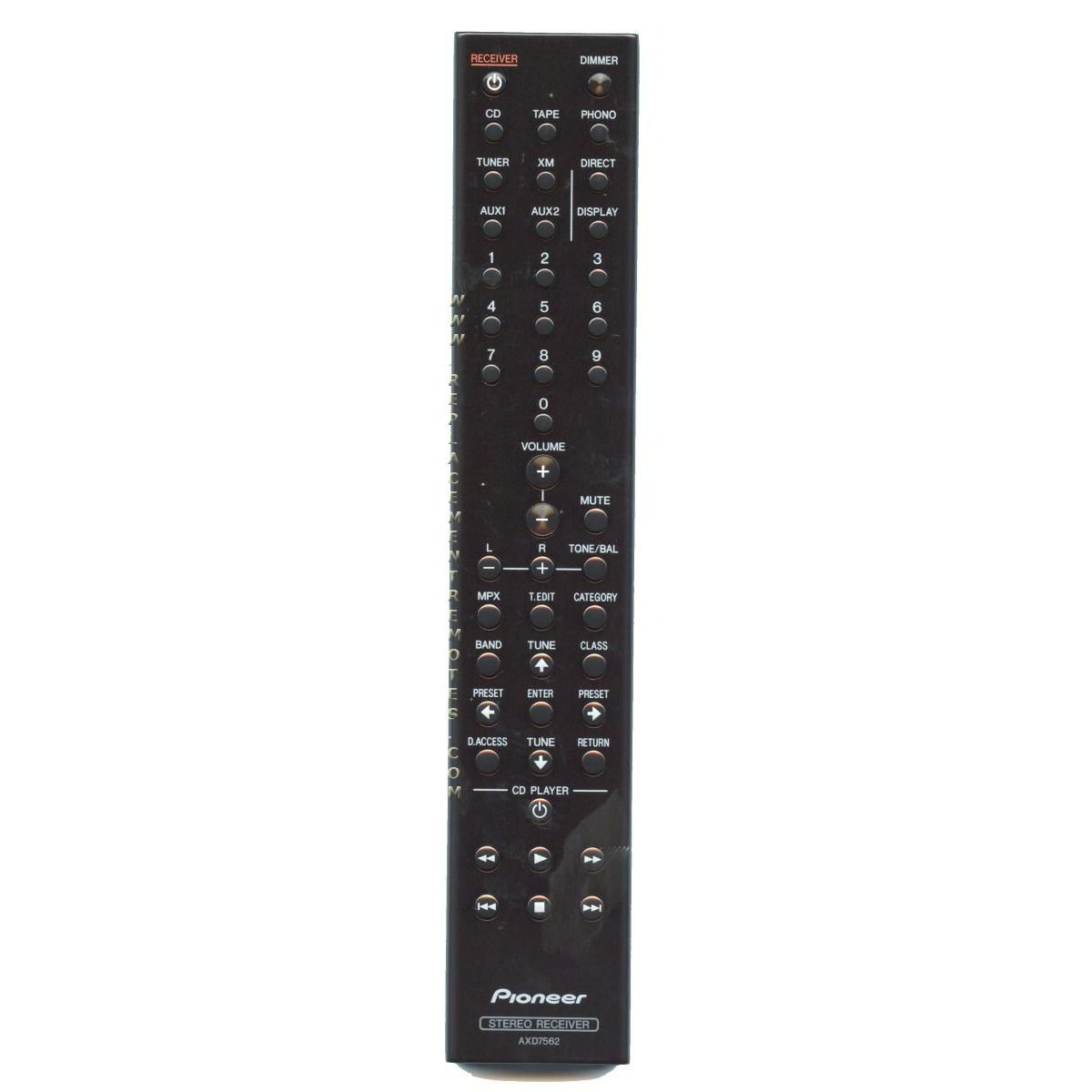 Télécommande audio pour récepteur stéréo Pioneer AXD7562 - 8300756200010IL