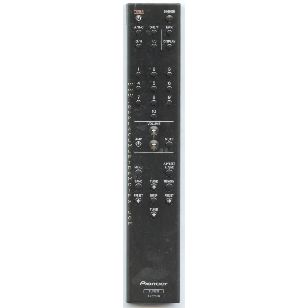 Télécommande audio Pioneer AXD7563