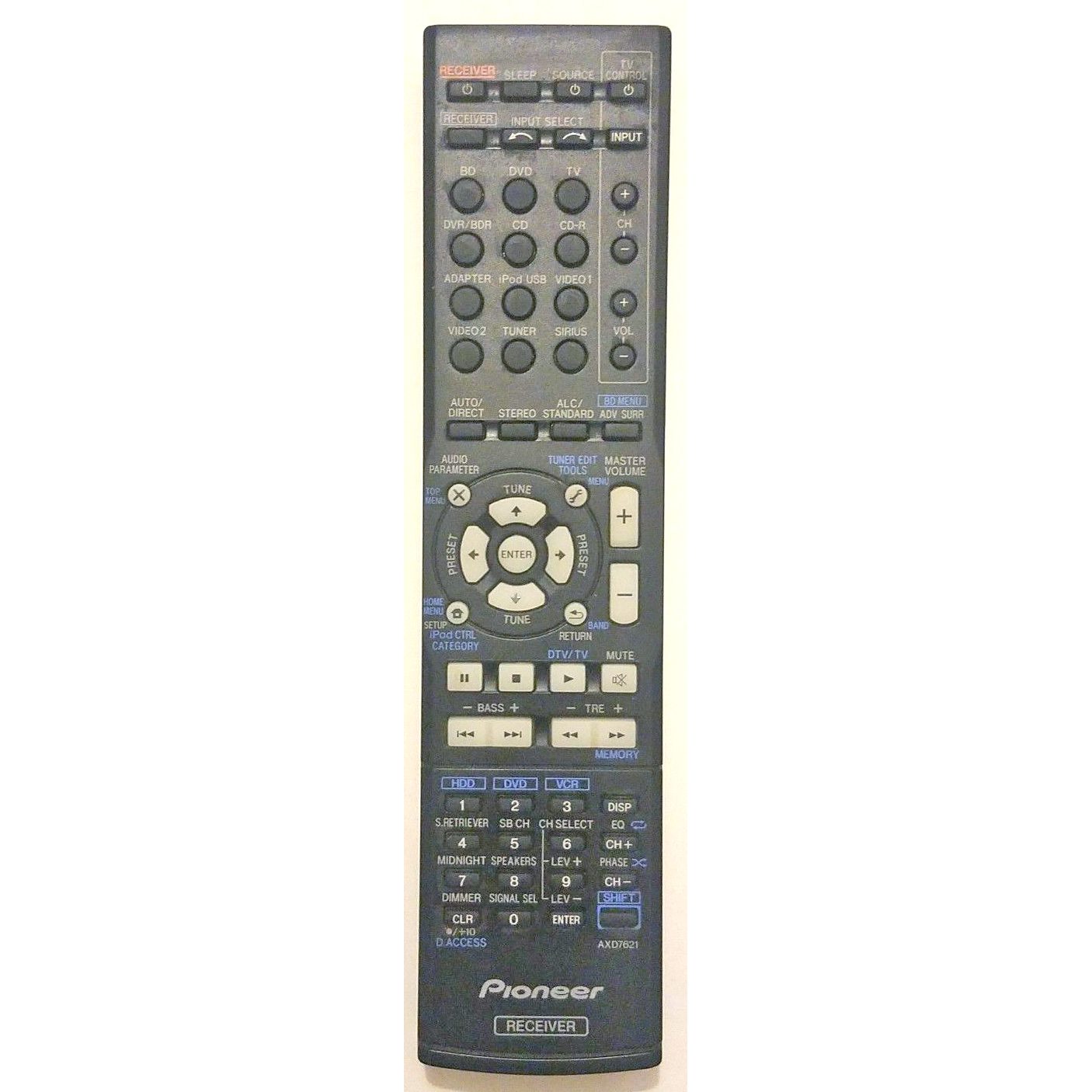 Télécommande du récepteur Pioneer AXD7621