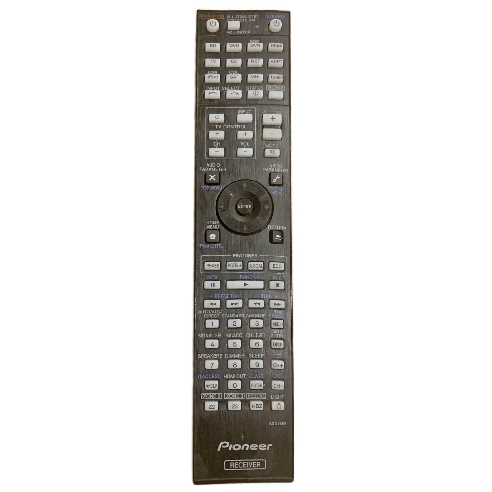 Télécommande du récepteur Pioneer AXD7698
