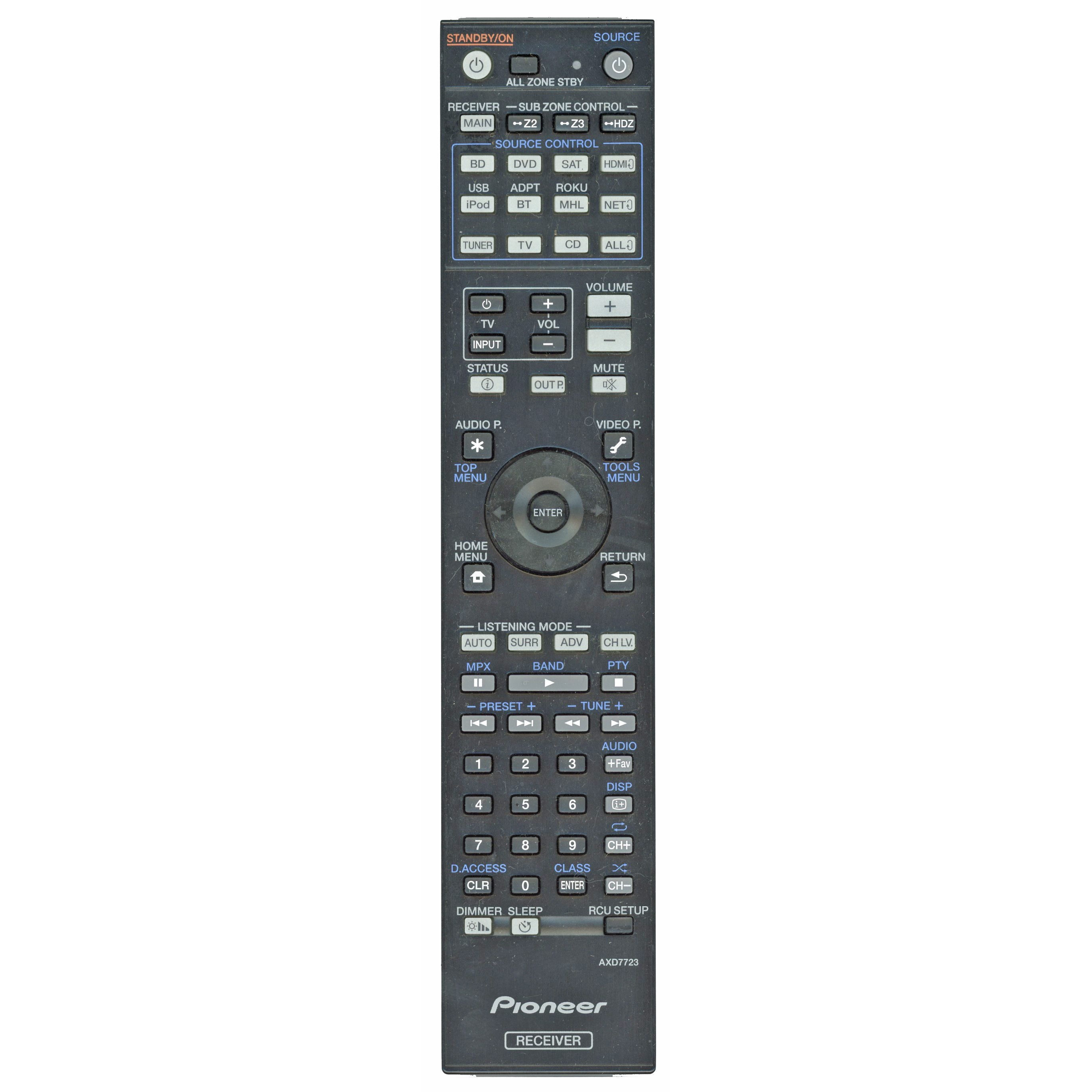 Télécommande du récepteur Pioneer AXD7723