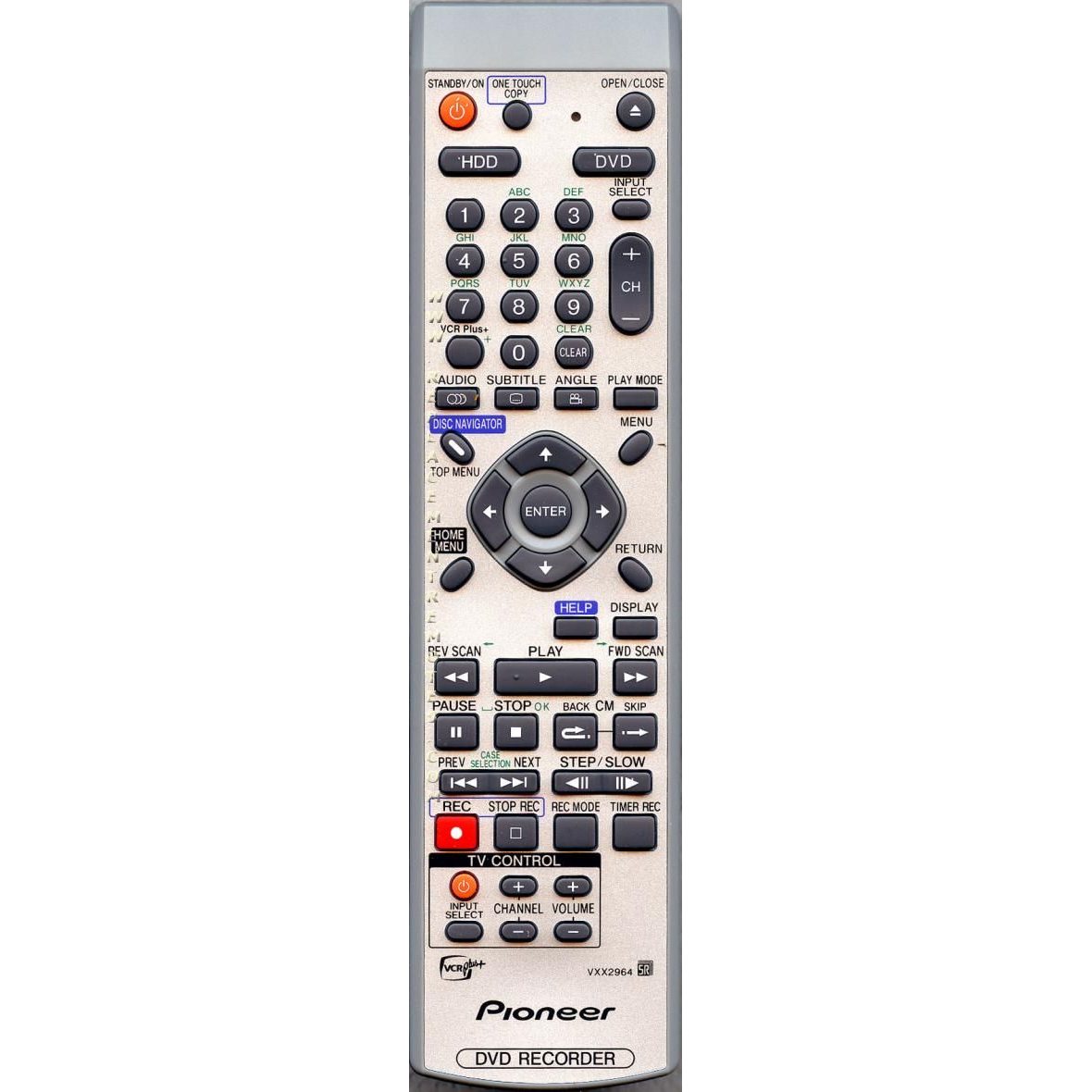 Pioneer VXX2964 DVDR Remote Control