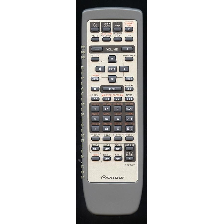 Pioneer XXD3033 Receiver Remote Control