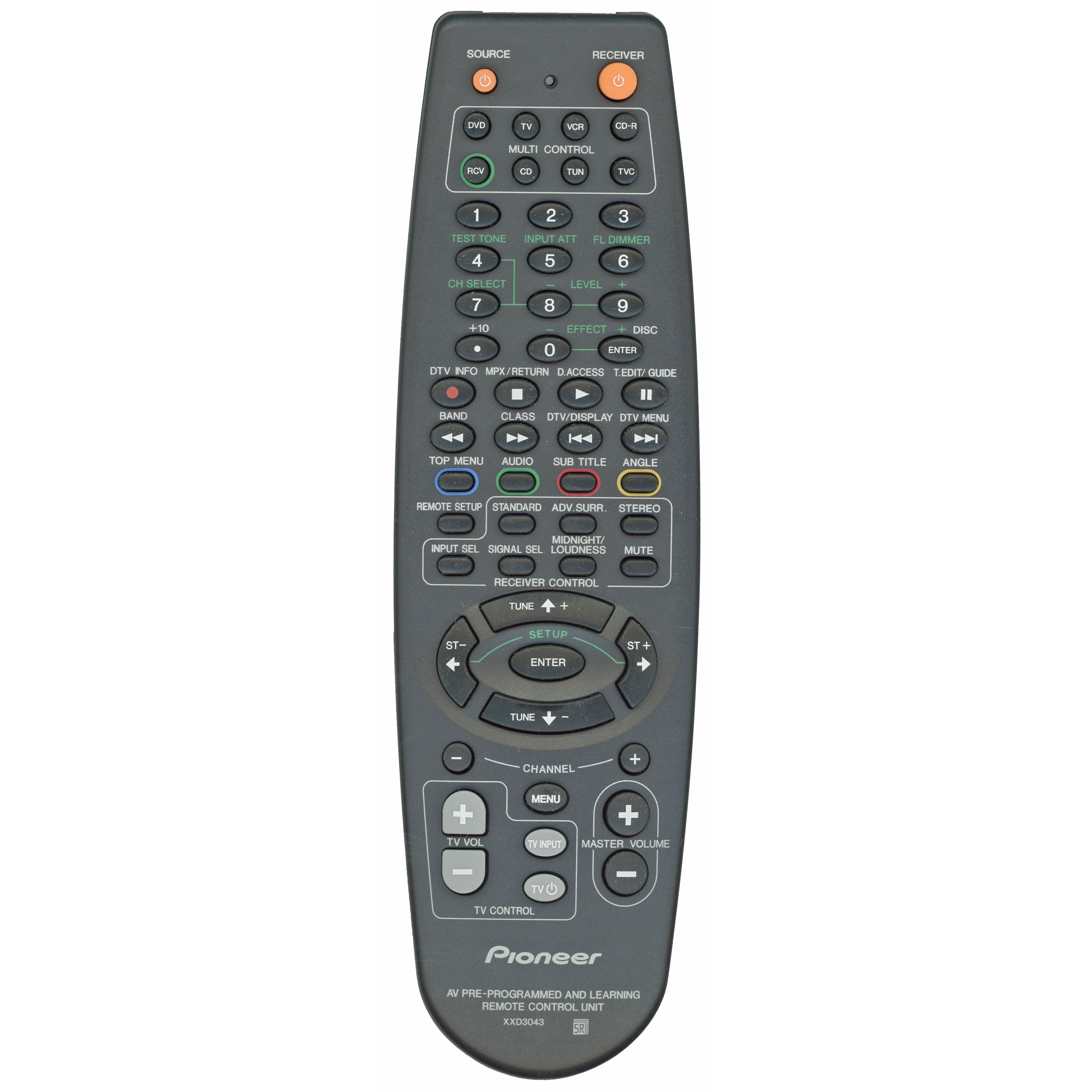 Pioneer XXD3043 Receiver Remote Control