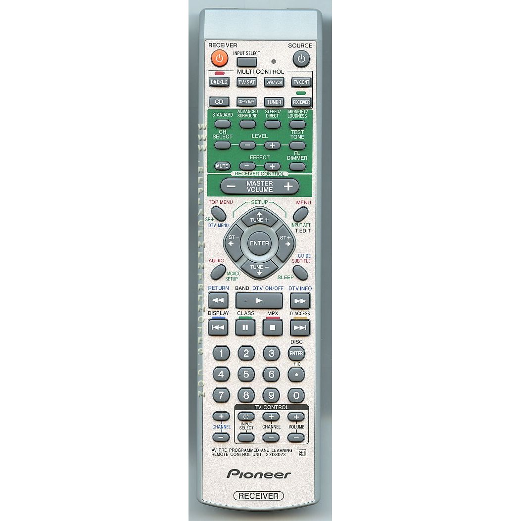 Pioneer XXD3073 Home Theater Remote Control