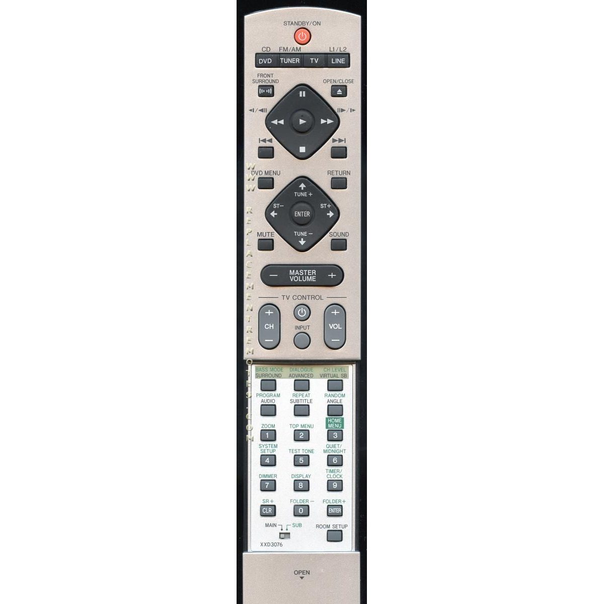 Control remoto del receptor Pioneer XXD3076