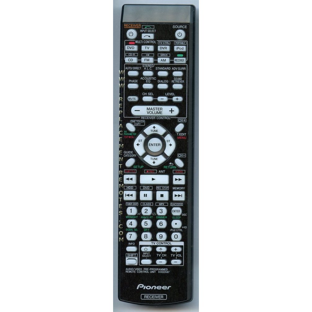Télécommande du récepteur Pioneer XXD3147