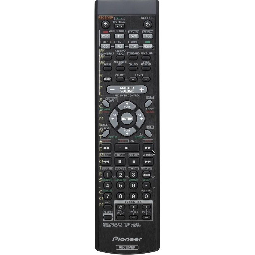 Télécommande du récepteur Pioneer XXD3152