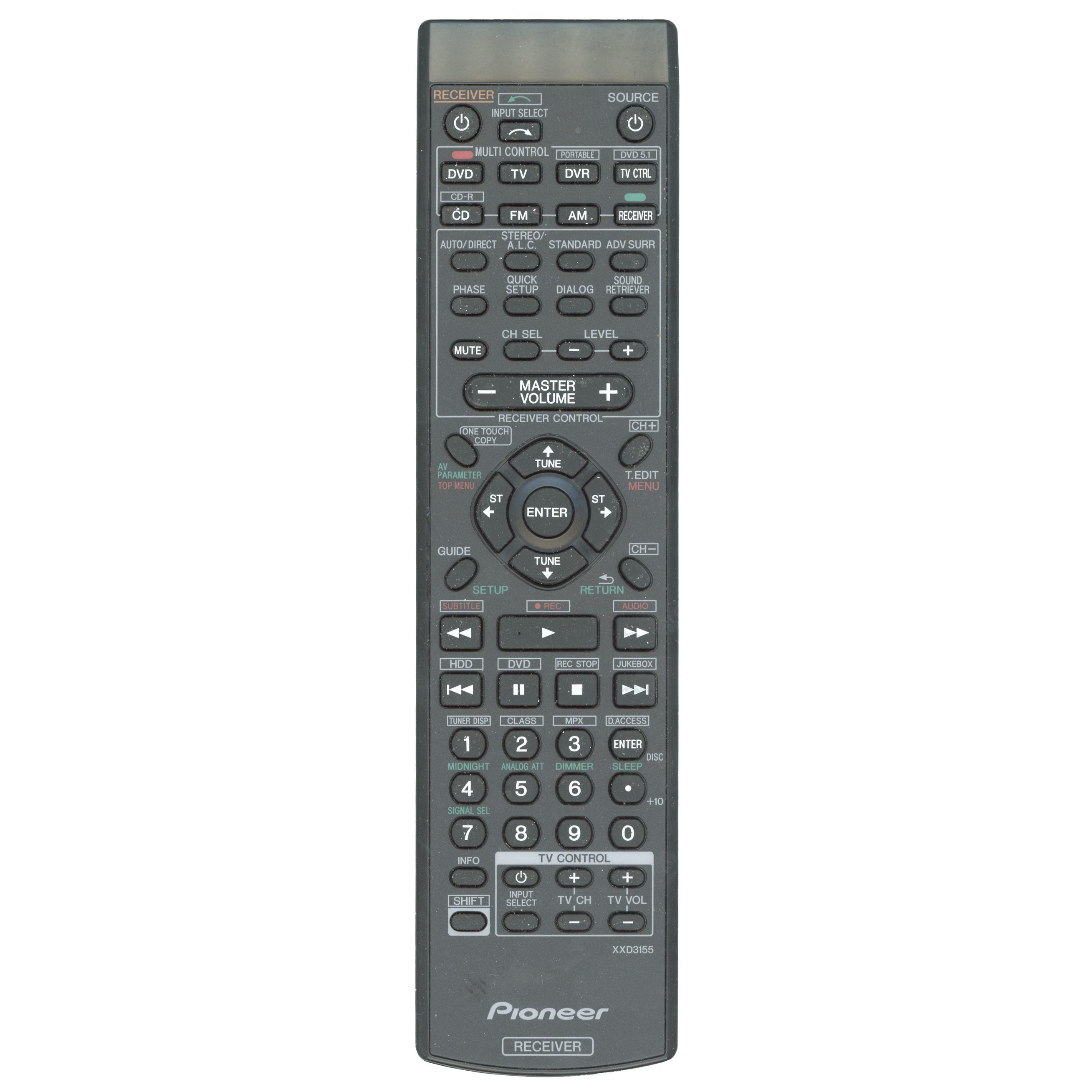 Télécommande du récepteur Pioneer XXD3155