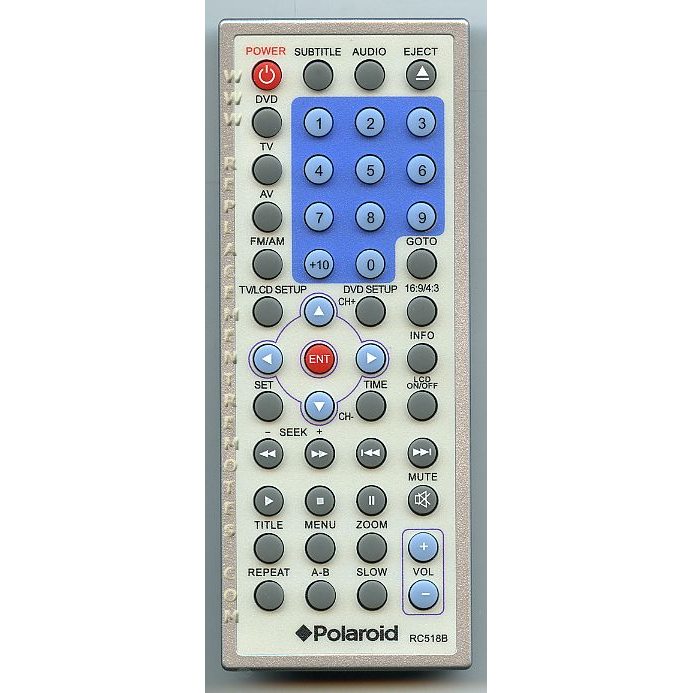 Control remoto para TV/DVD Polaroid RC518B 