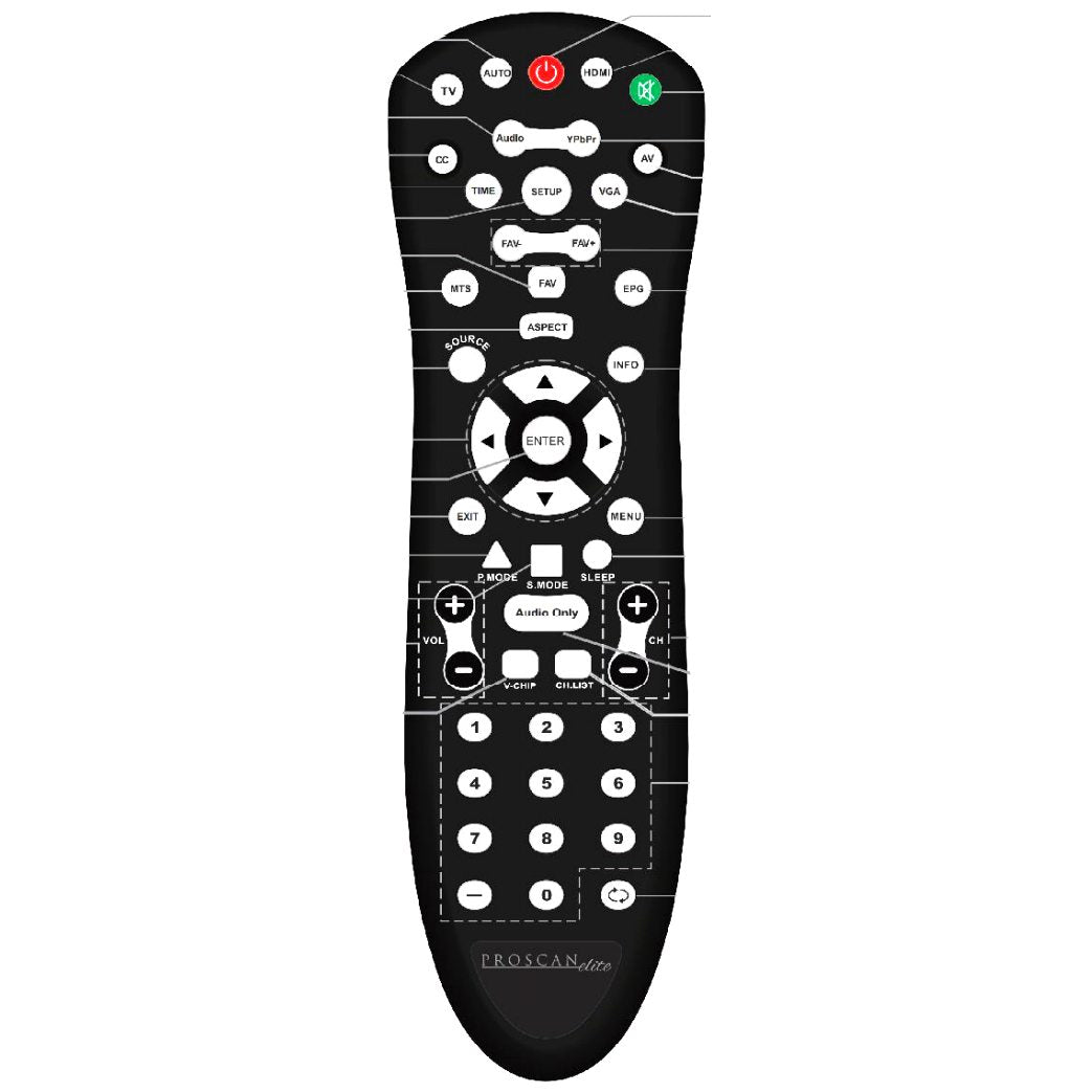 Télécommande TV Proscan EP5085rem
