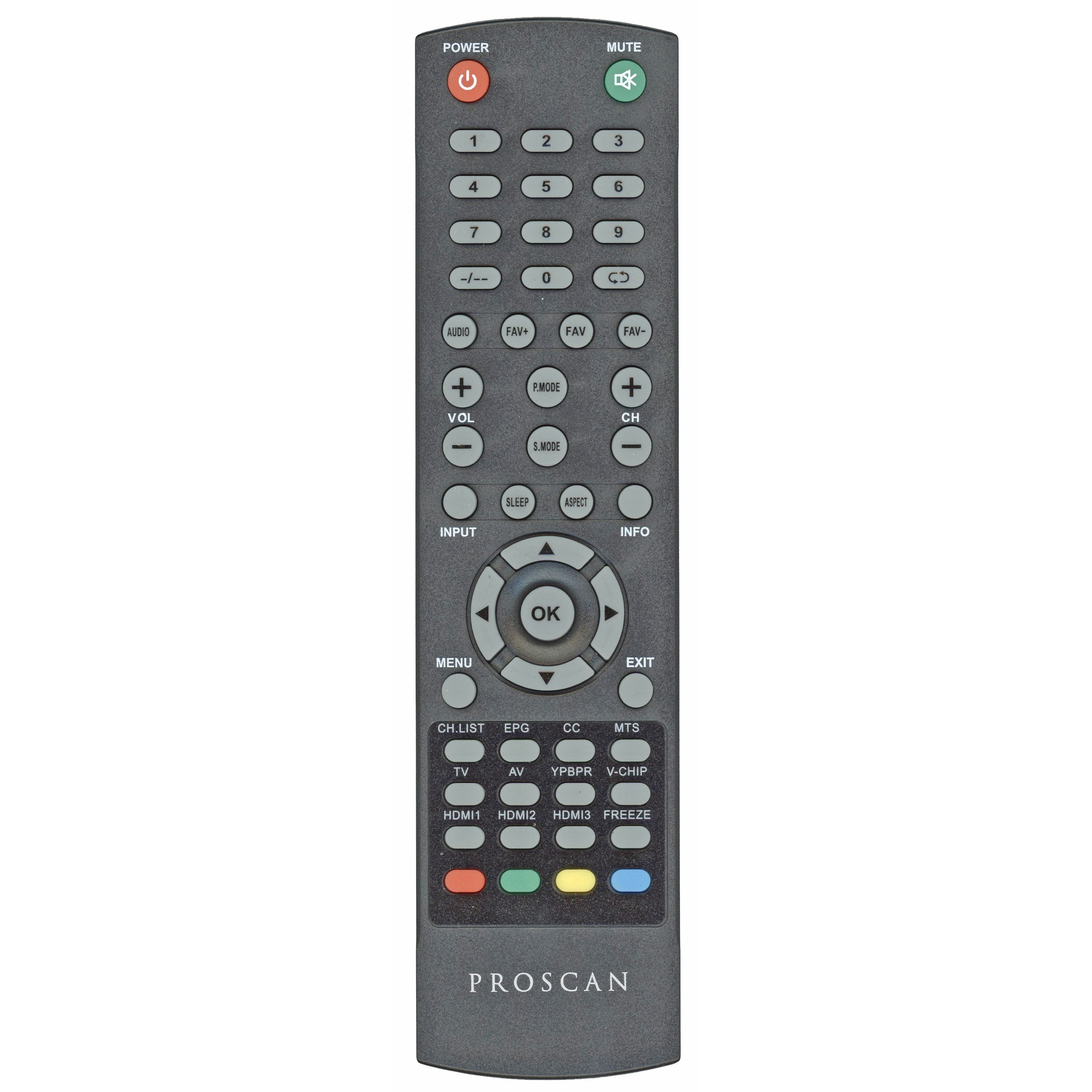 Télécommande TV Proscan RCPLDED002