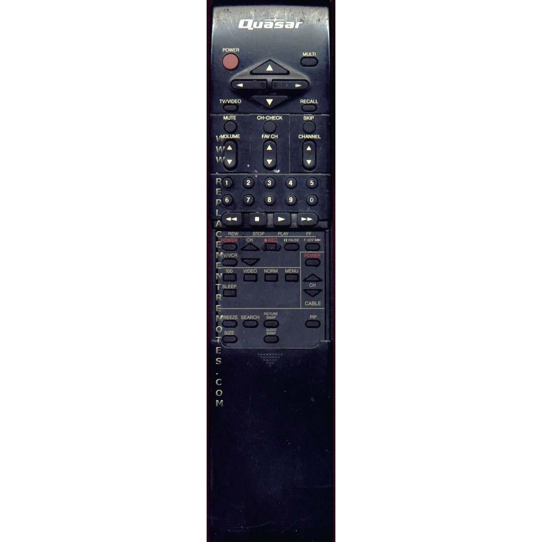Quasar EUR51713 VCR Remote Control