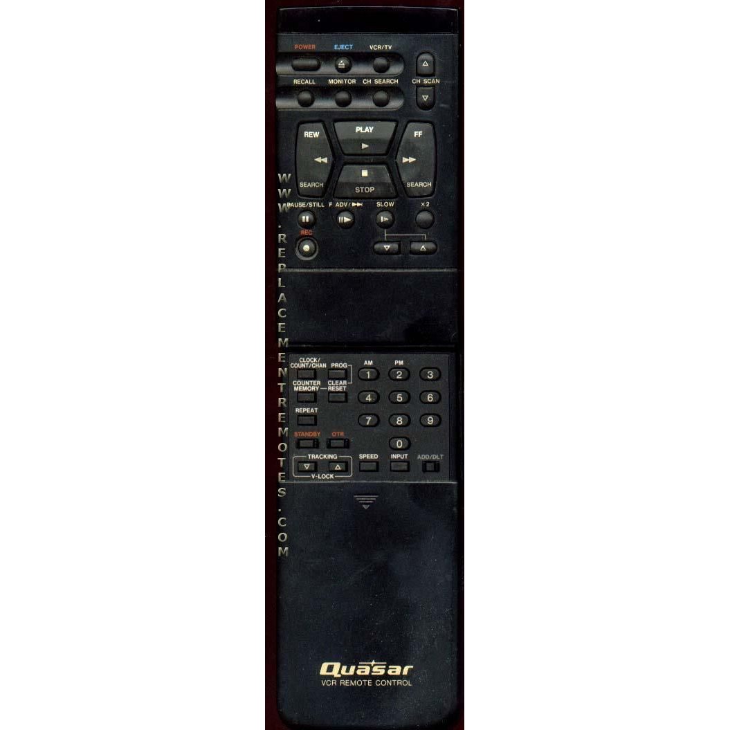 Quasar VH6405 VCR Remote Control