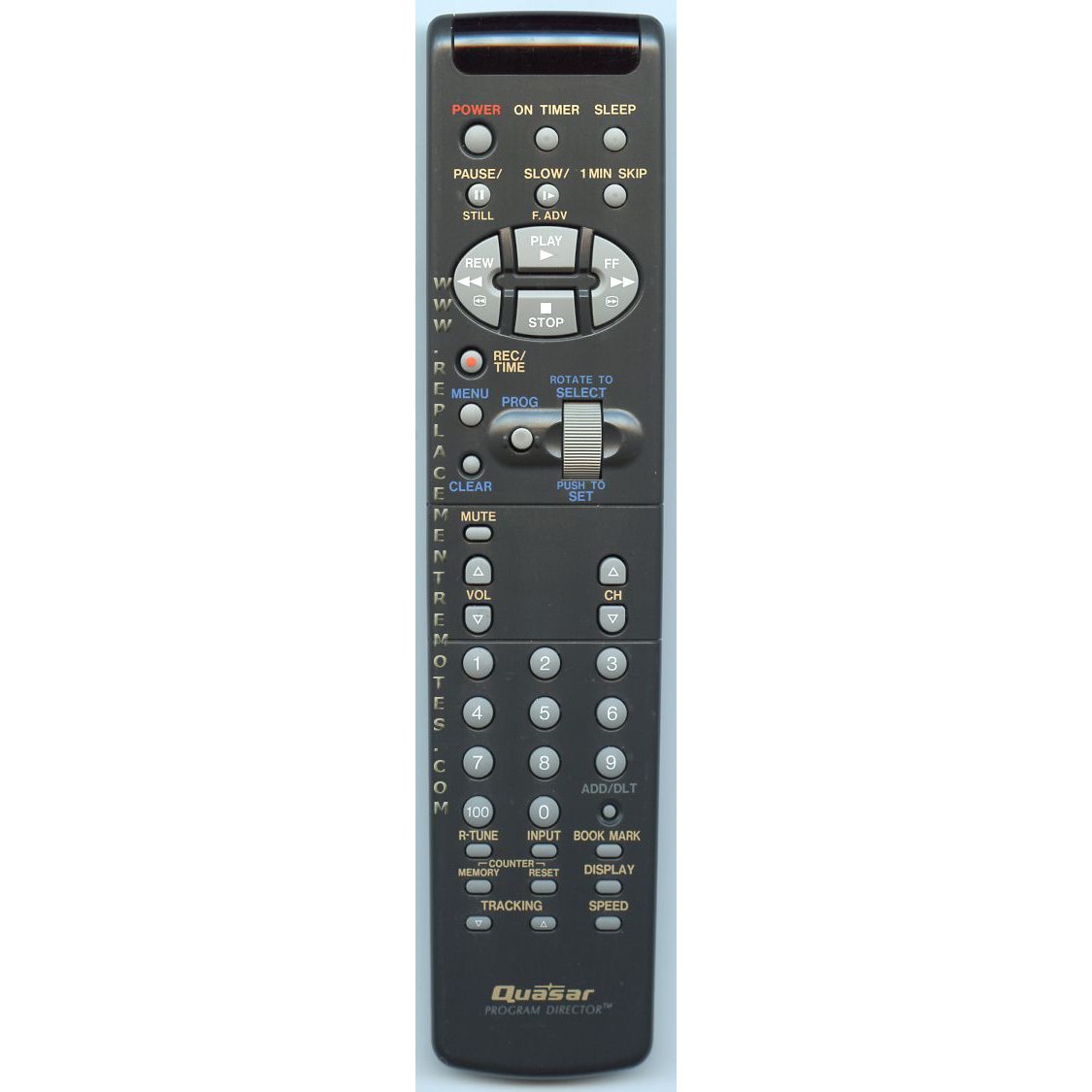 Quasar VSQS1373 TV/VCR Remote Control