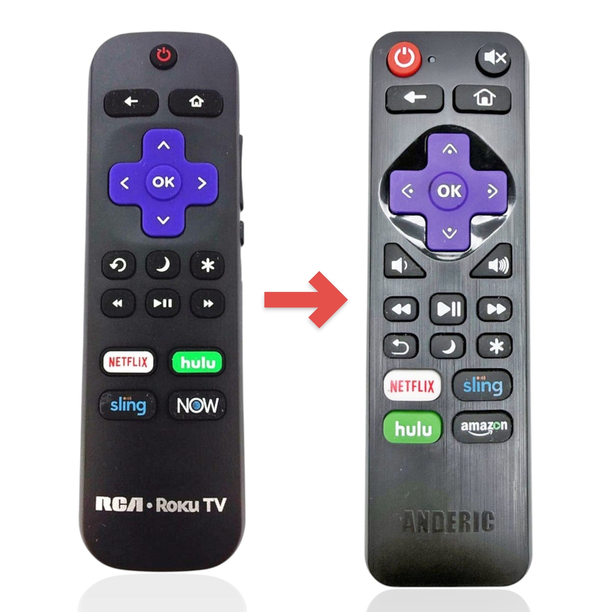 Sustituto para el mando a distancia de TV ROKU RCA 101018E0019 2019 [RRLF16]
