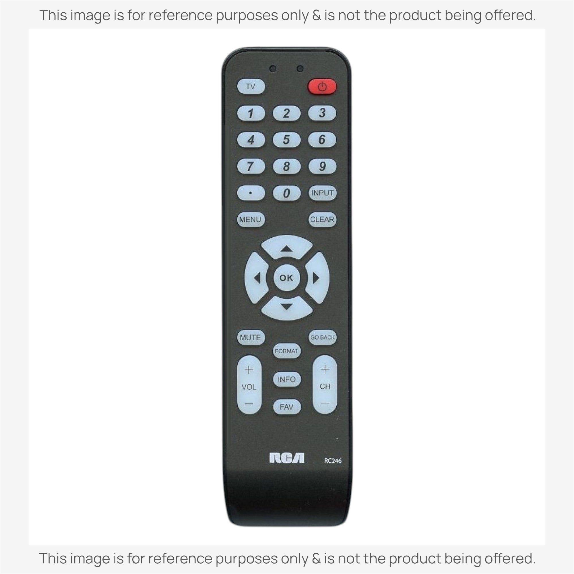 Substitute for RCA RC246 TV Remote Control [RRU401]