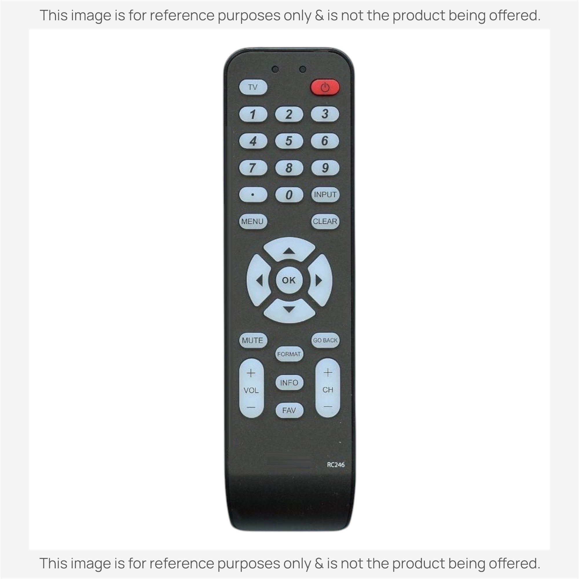 Substitute for RCA RC246 TV Remote Control [RRU401]