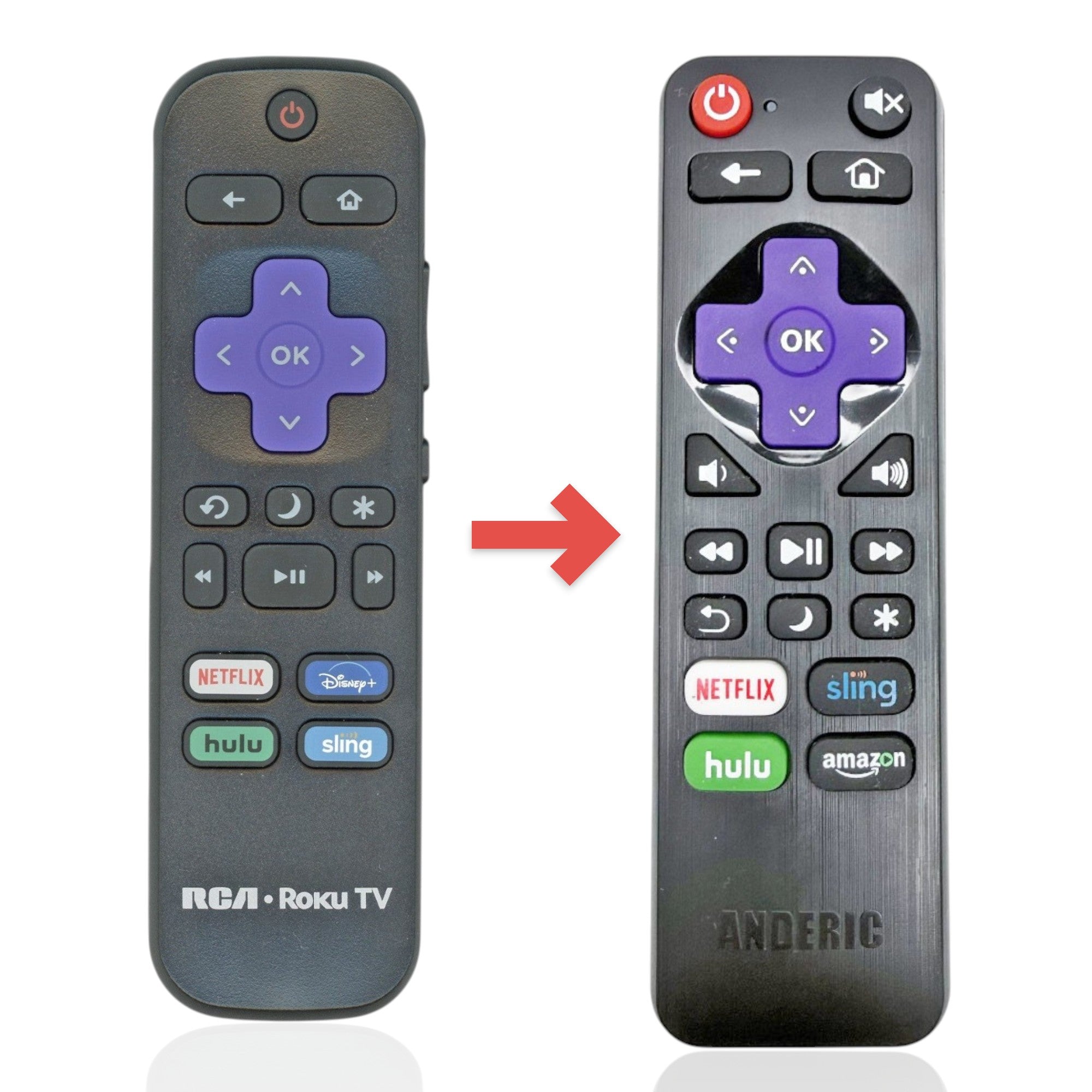 Sustituto del control remoto RCA RC-AFIR ROKU TV [RRLF16]