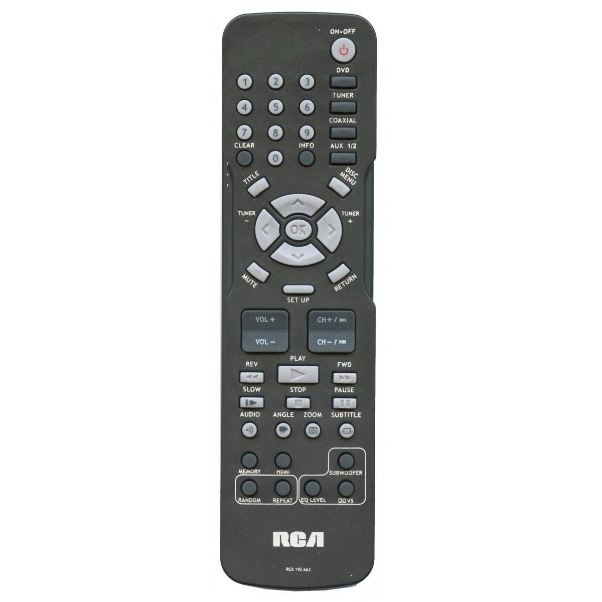 Control remoto para barra de sonido RCA RCR192AA3