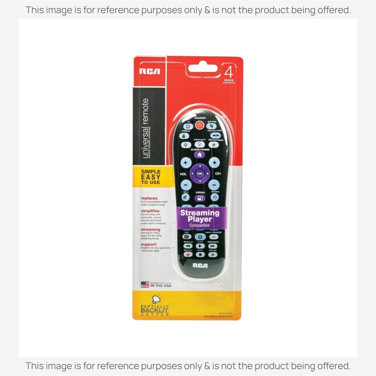 Anderic universal remote control for Roku streaming players and TVs in original retail packaging