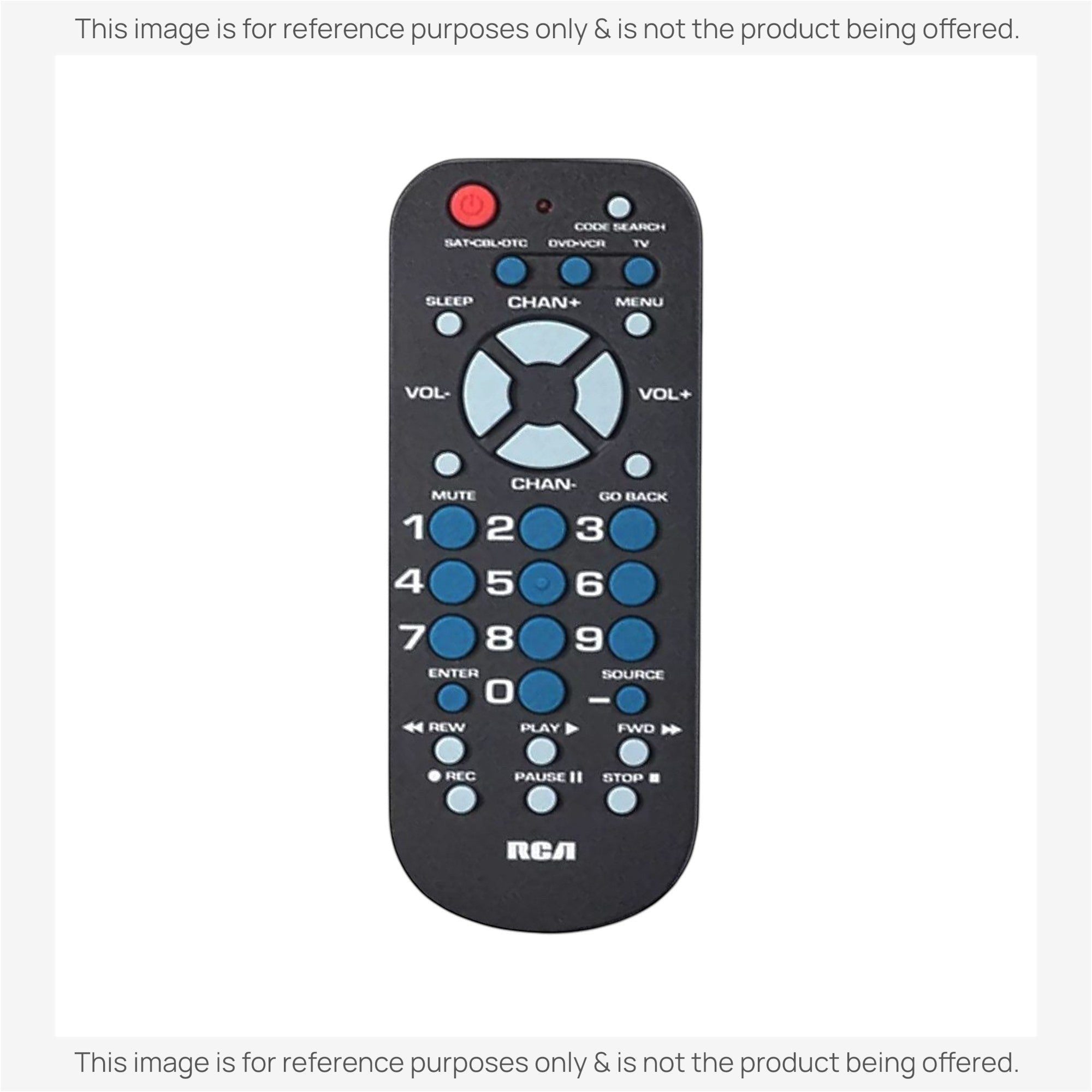 Sustituto para el mando a distancia universal de 3 dispositivos RCA RCR503BE [RRU401]